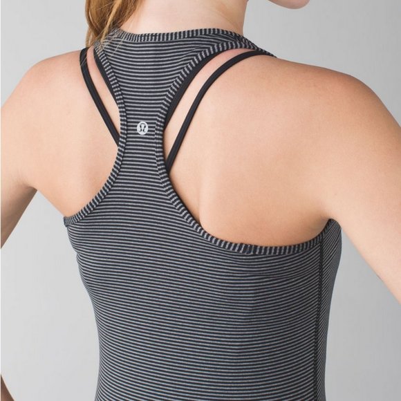 Lululemon Cool Racerback - Grey Stripe - Size 4 - Picture 4 of 7